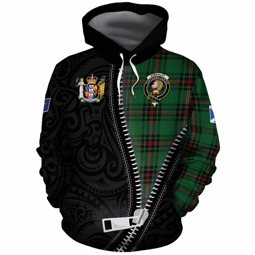 Kirkaldy Tartan Cotton Hoodie New Zealand Pattern Unique Zipper Stylized