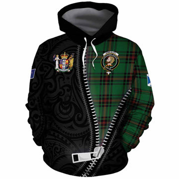 Kirkaldy Tartan Cotton Hoodie New Zealand Pattern Unique Zipper Stylized