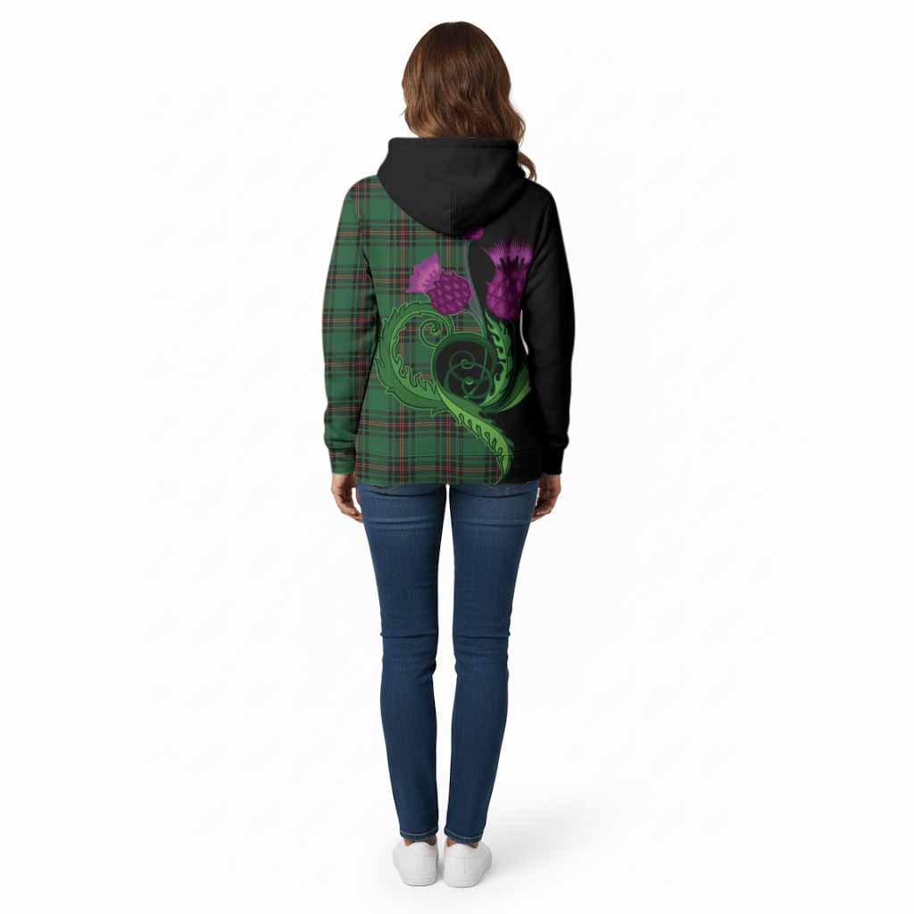 Kirkaldy Tartan Cotton Hoodie Traditional Scottish Thistle