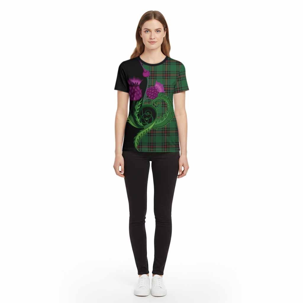Kirkaldy Tartan Cotton T-shirt Traditional Scottish Thistle