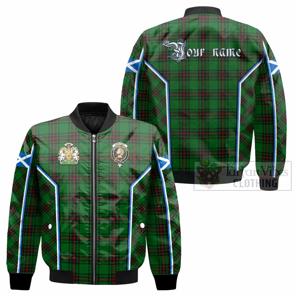 Kirkaldy Tartan Crest Bomber Jacket Scotland Coat of Arm Flag Style - Tartan Vibes Clothing