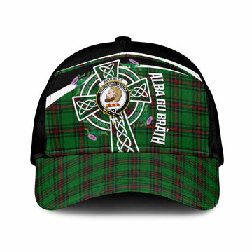 Kirkaldy Tartan Crest Classic Cap Scottish Thistle Celtic Cross Alba Gu Brath