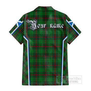 Kirkaldy Tartan Crest Cotton Hawaiian Shirt Scotland Coat of Arm Flag Style - Tartan Vibes Clothing