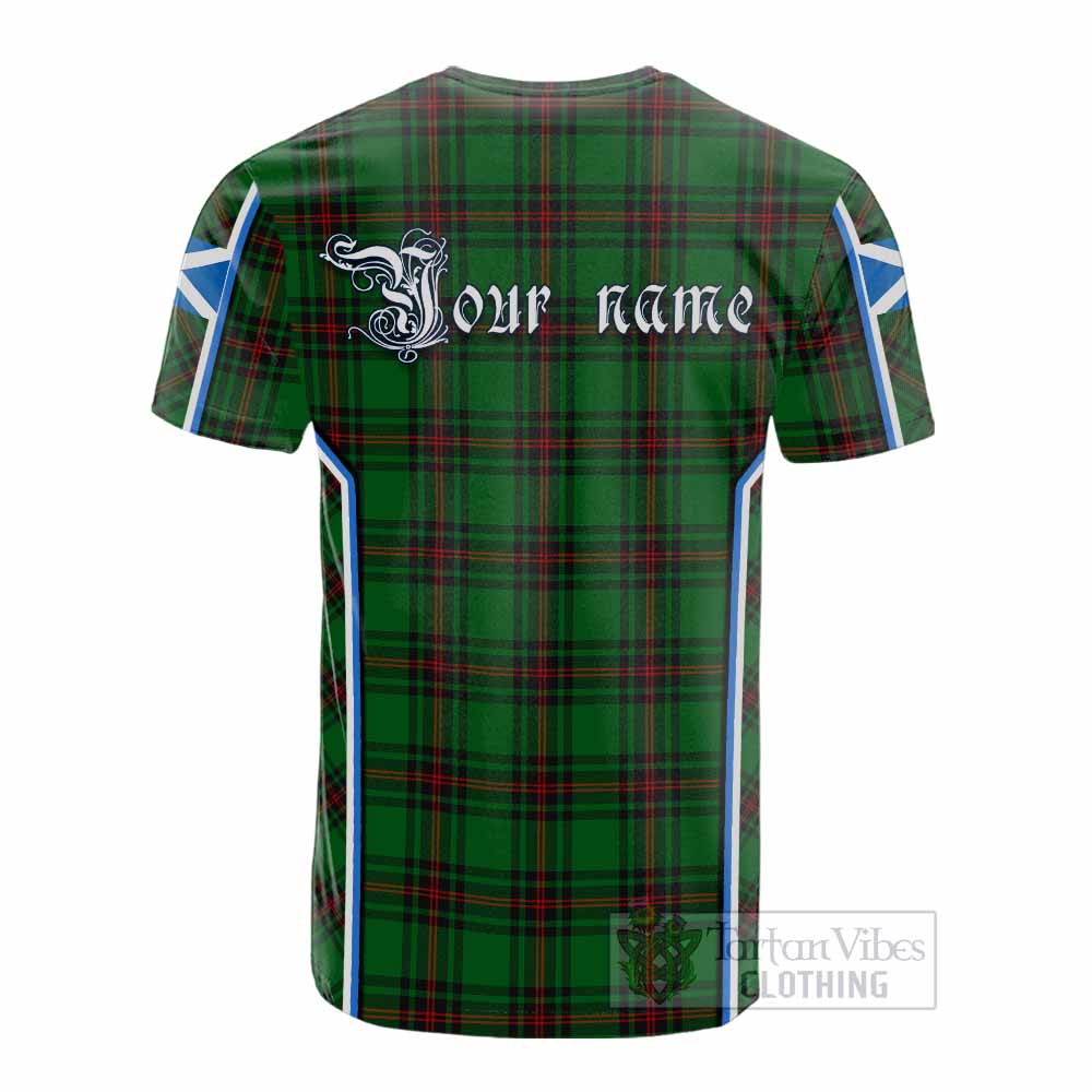 Kirkaldy Tartan Crest Cotton T-shirt Scotland Coat of Arm Flag Style - Tartan Vibes Clothing