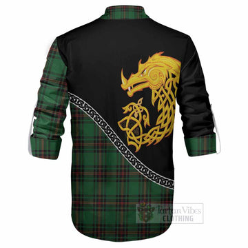 Kirkaldy Tartan Crest Ghillie Shirt Legendary Dragon Knot Half Style