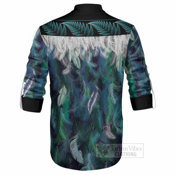 Kirkaldy Tartan Crest Ghillie Shirt New Zealand Maori Korowai Cloak