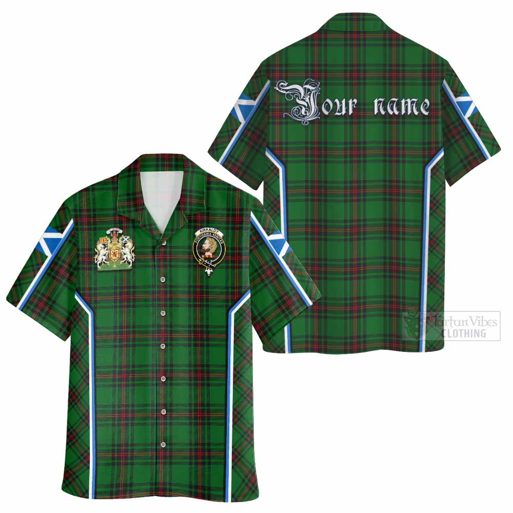 Kirkaldy Tartan Crest Hawaiian Shirt Scotland Coat of Arm Flag Style - Tartan Vibes Clothing
