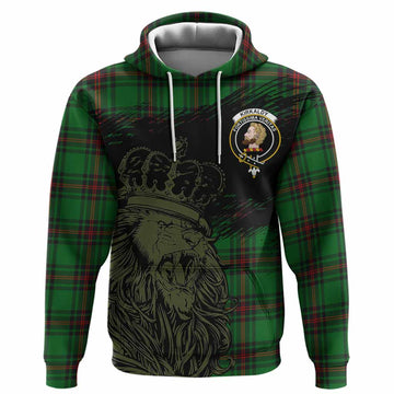 Kirkaldy Tartan Crest Hoodie Crowned Lion Heritage Style