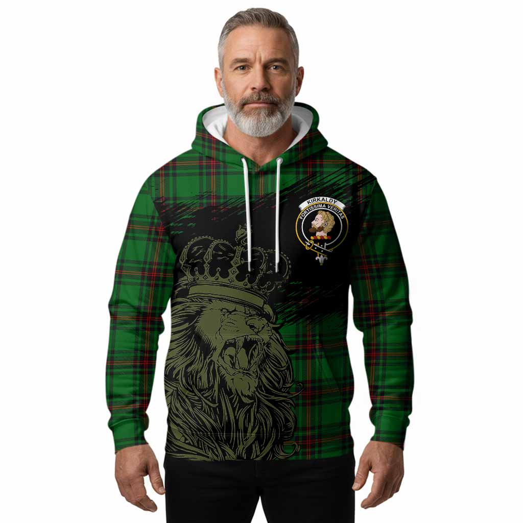 Kirkaldy Tartan Crest Hoodie Crowned Lion Heritage Style