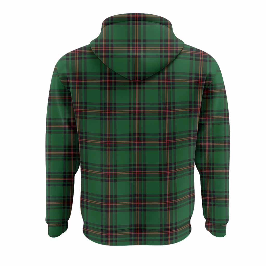 Kirkaldy Tartan Crest Hoodie Ferocious Lion Style