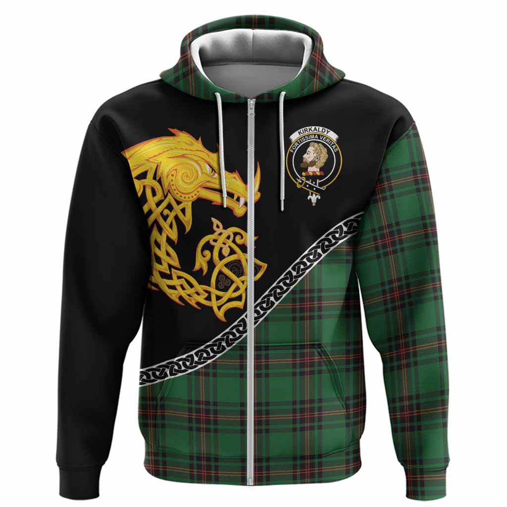 Kirkaldy Tartan Crest Hoodie Legendary Dragon Knot Half Style