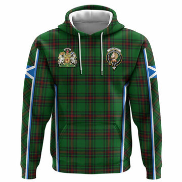 Kirkaldy Tartan Crest Hoodie Scotland Coat of Arm Flag Style