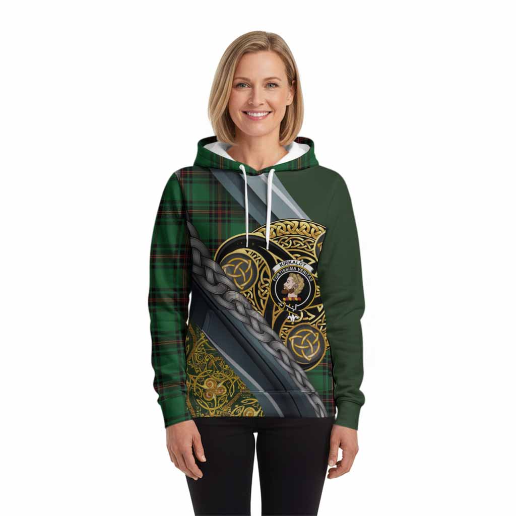Kirkaldy Tartan Crest Hoodie Scottish Triskele Celtic