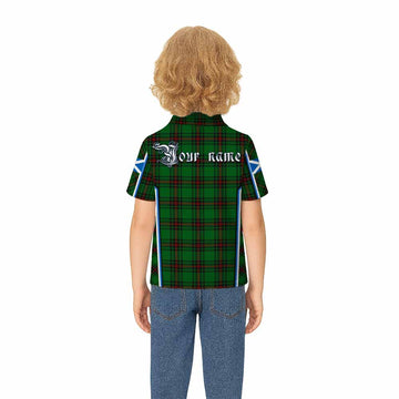 Kirkaldy Tartan Crest Kid Polo Shirt Scotland Coat of Arm Flag Style - Tartan Vibes Clothing