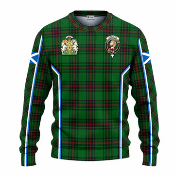 Kirkaldy Tartan Crest Knitted Sweater Scotland Coat of Arm Flag Style - Tartan Vibes Clothing