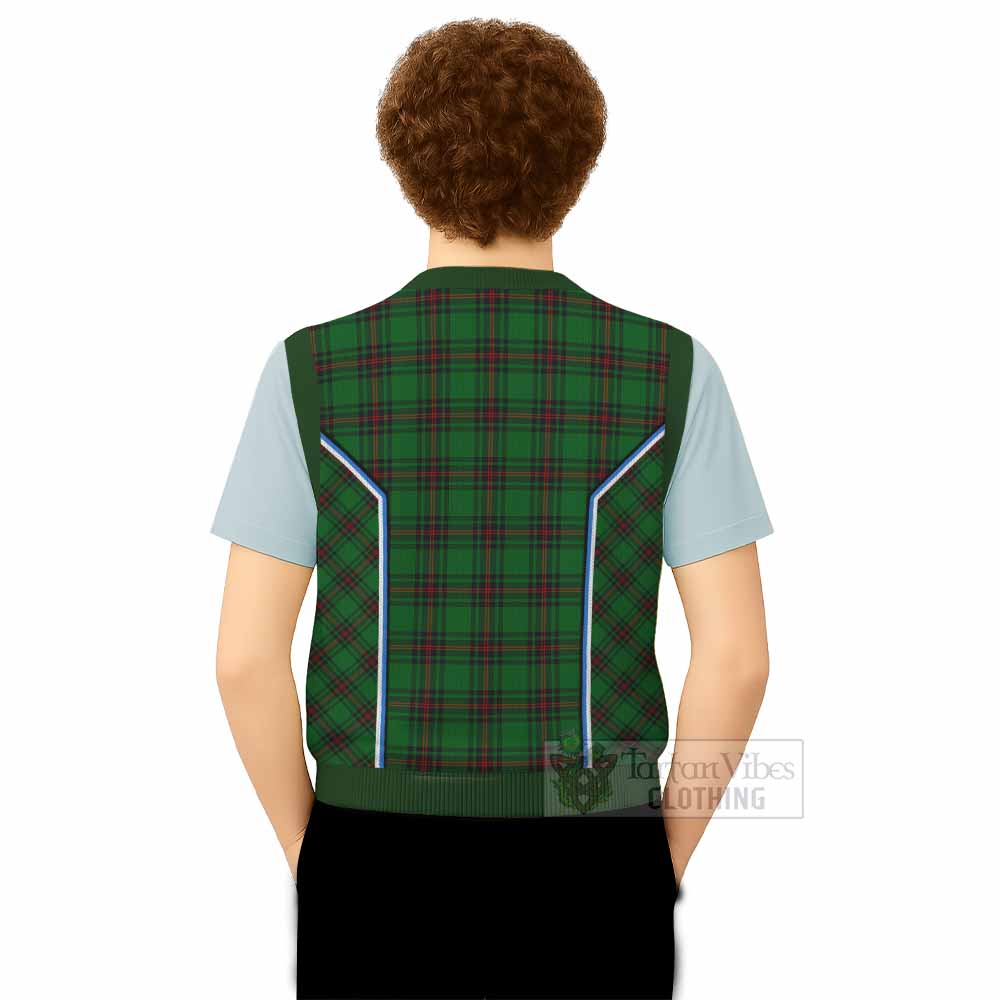 Kirkaldy Tartan Crest Knitted V-Neck Vest Scotland Coat of Arm Flag Style - Tartan Vibes Clothing