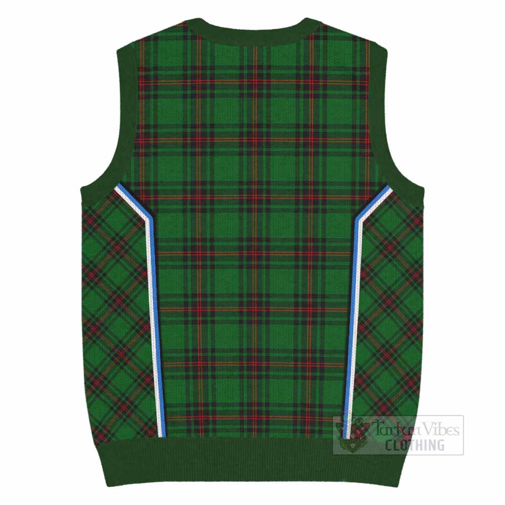 Kirkaldy Tartan Crest Knitted V-Neck Vest Scotland Coat of Arm Flag Style - Tartan Vibes Clothing