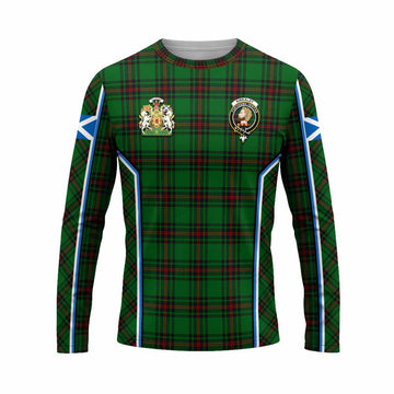 Kirkaldy Tartan Crest Long Sleeve T-Shirt Scotland Coat of Arm Flag Style - Tartan Vibes Clothing