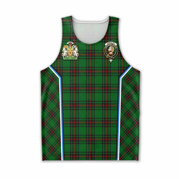 Kirkaldy Tartan Crest Men Tank Top Scotland Coat of Arm Flag Style - Tartan Vibes Clothing
