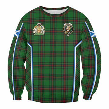 Kirkaldy Tartan Crest Sweatshirt Scotland Coat of Arm Flag Style