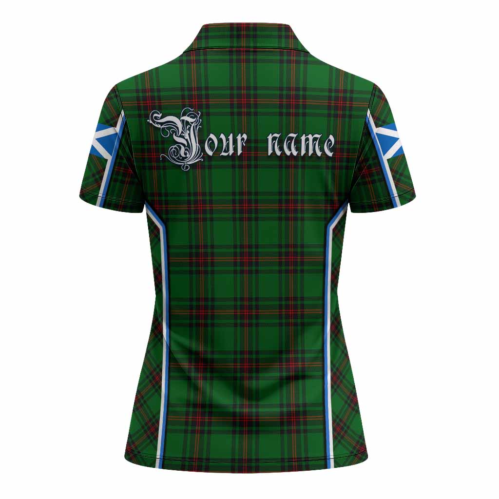 Kirkaldy Tartan Crest Women's Polo Shirt Scotland Coat of Arm Flag Style - Tartan Vibes Clothing