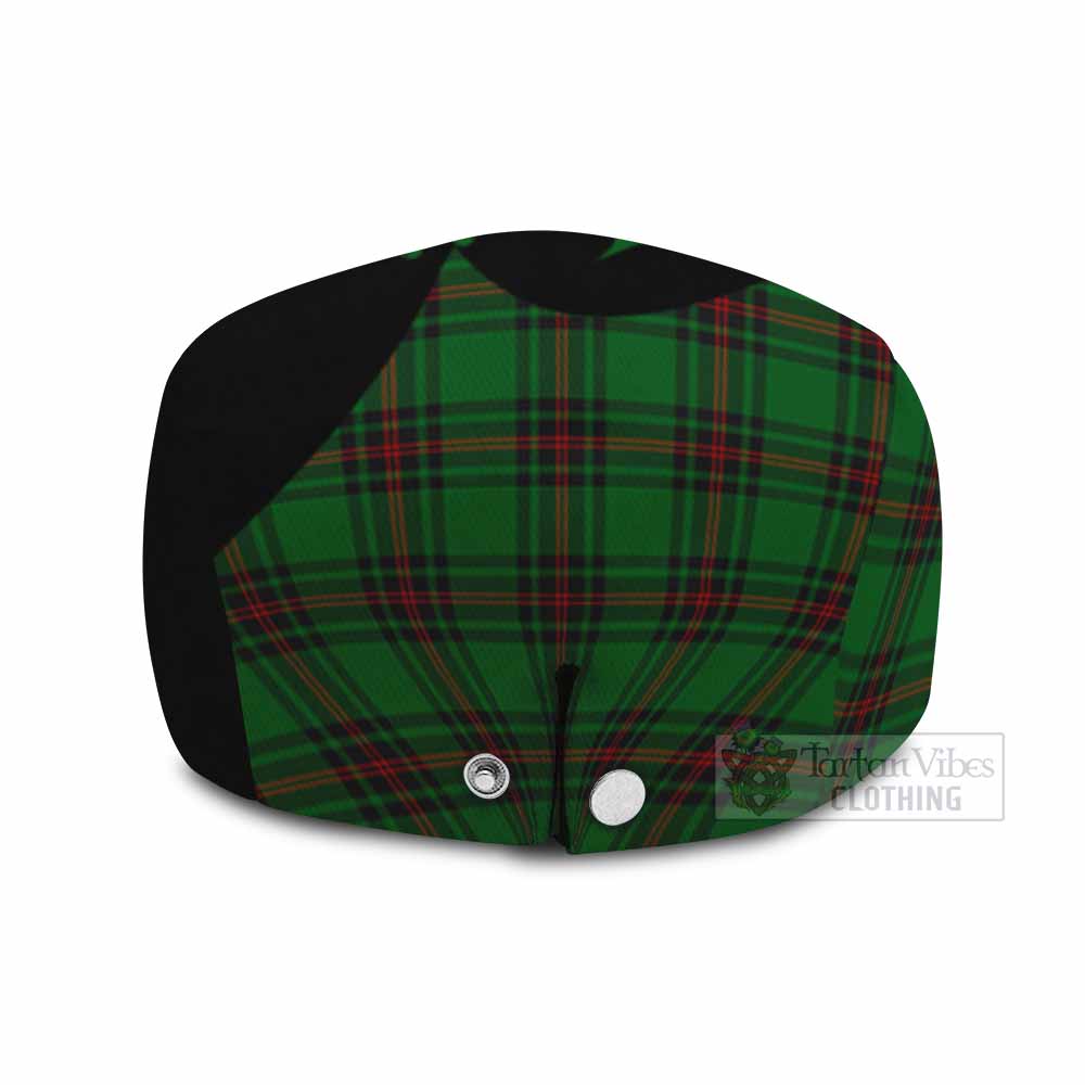 Kirkaldy Tartan Family Crest Flat Cap, Jeff Cap Scotland Thistle Floral