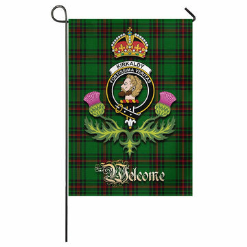 Kirkaldy Tartan Family Crest Garden Flag Royal Thistle Welcome Style - Tartan Vibes Clothing