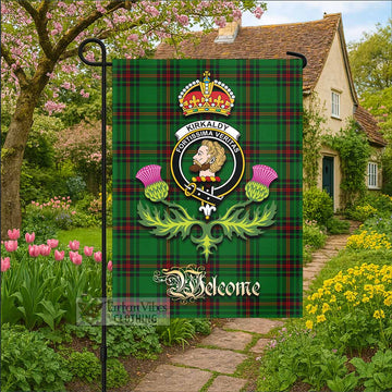 Kirkaldy Tartan Family Crest Garden Flag Royal Thistle Welcome Style - Tartan Vibes Clothing
