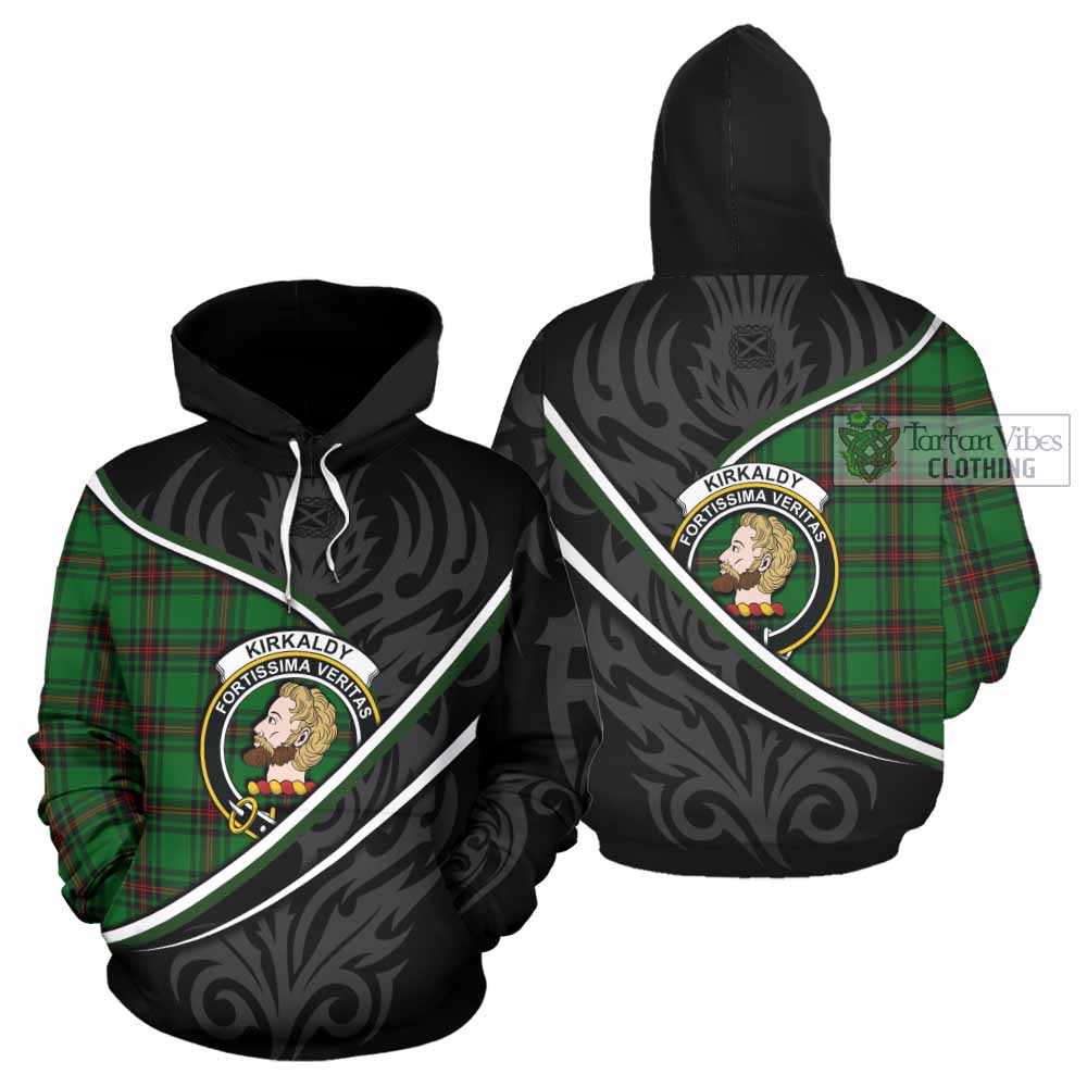 Kirkaldy Tartan Family Crest Hoodie Celtic Scottish Thistle Floral - Tartan Vibes Clothing