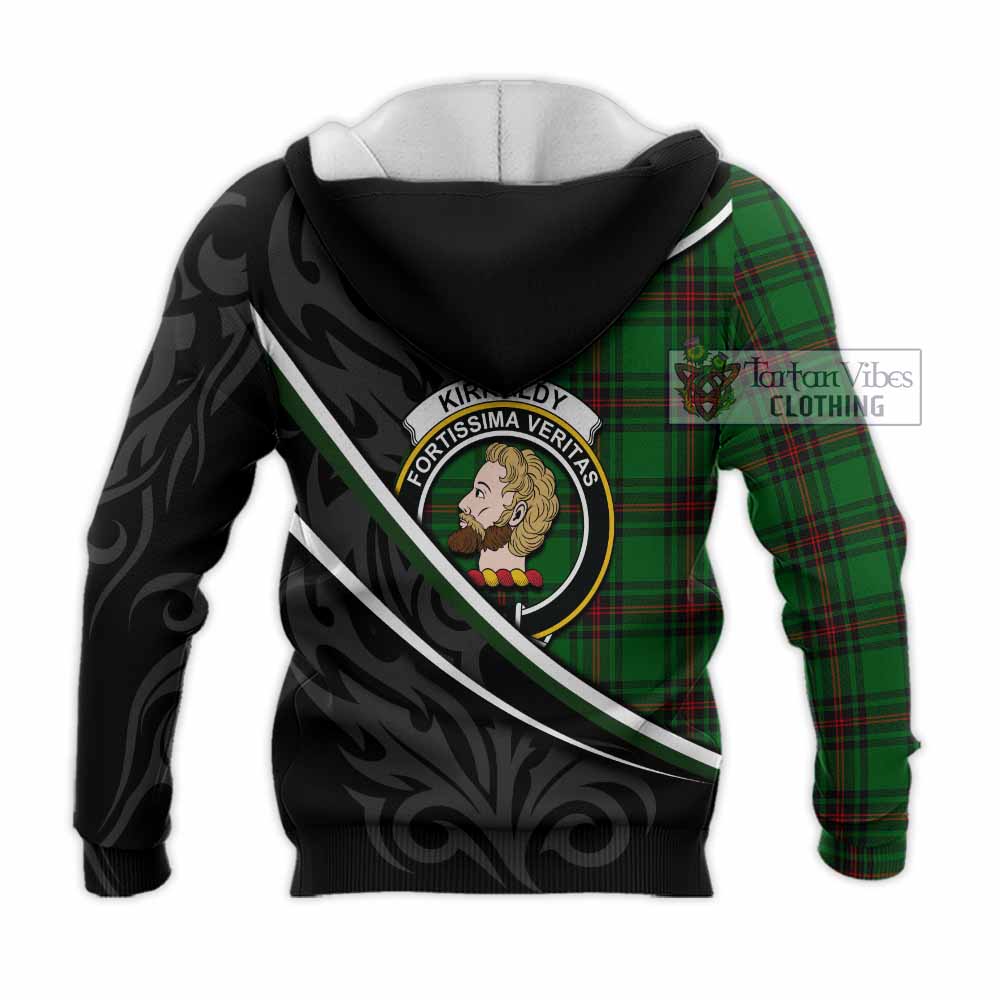 Kirkaldy Tartan Family Crest Knitted Hoodie Celtic Scottish Thistle Floral - Tartan Vibes Clothing