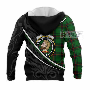 Kirkaldy Tartan Family Crest Knitted Hoodie Celtic Scottish Thistle Floral