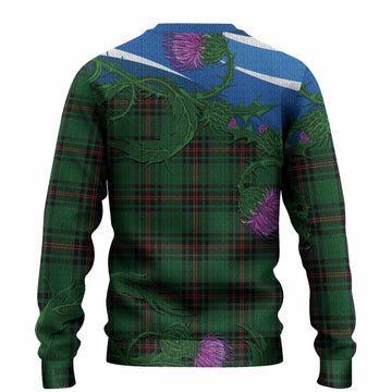 Kirkaldy Tartan Family Crest Knitted Sweater Thistle in Minimalism