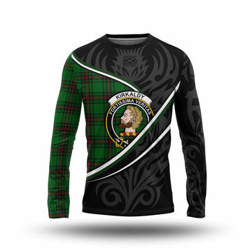 Kirkaldy Tartan Family Crest Long Sleeve T-Shirt Celtic Scottish Thistle Floral - Tartan Vibes Clothing