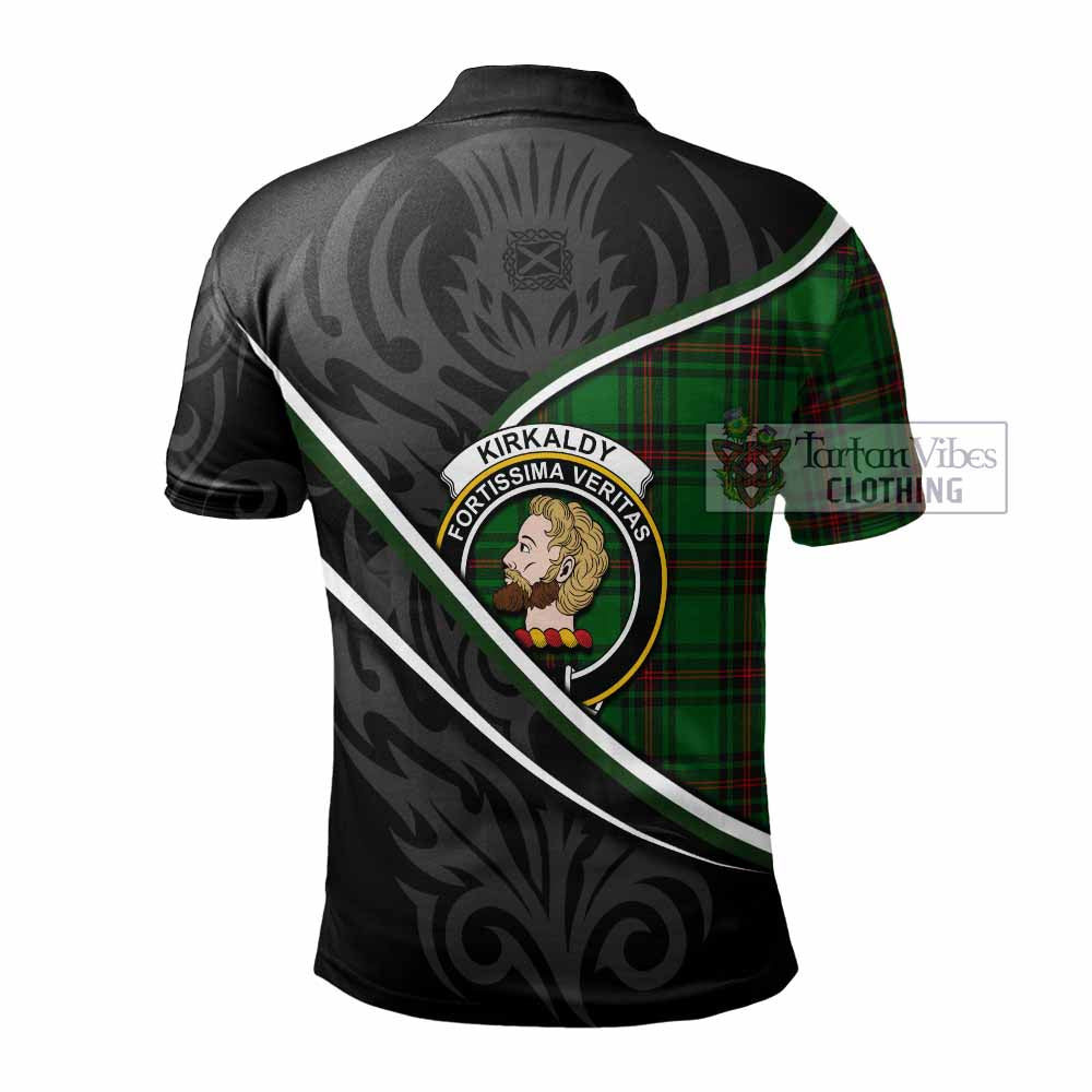Kirkaldy Tartan Family Crest Polo Shirt Celtic Scottish Thistle Floral - Tartan Vibes Clothing