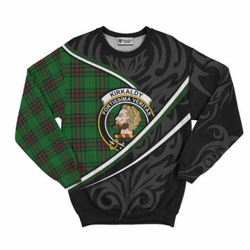 Kirkaldy Tartan Family Crest Sweatshirt Celtic Scottish Thistle Floral