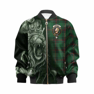 Kirkaldy Tartan Kid Bomber Jacket Roaring Lion Heritage