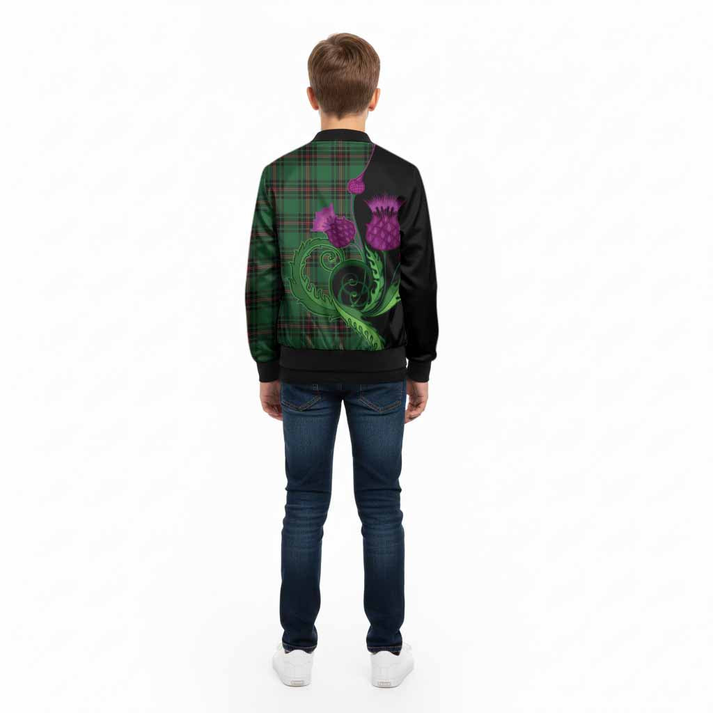 Kirkaldy Tartan Kid Bomber Jacket Traditional Scottish Thistle