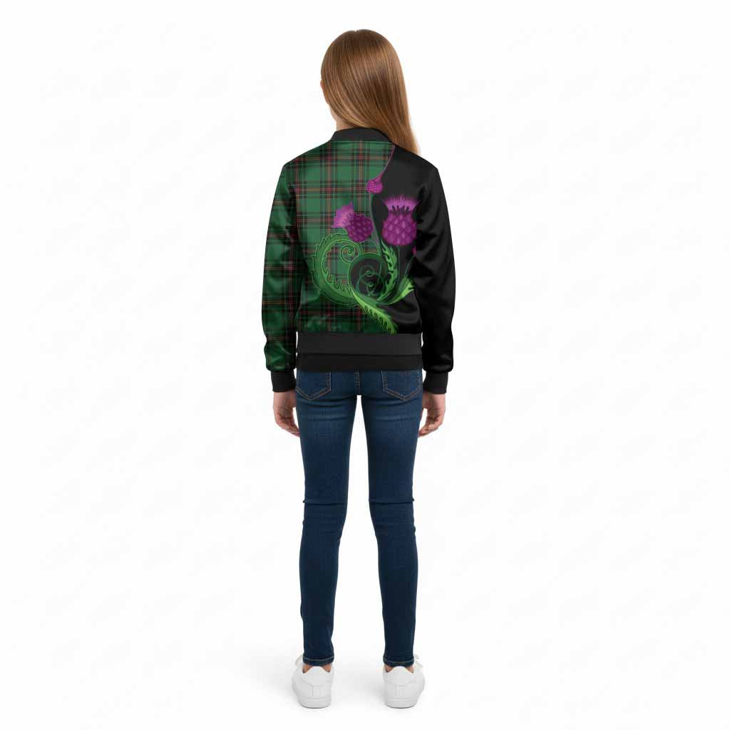Kirkaldy Tartan Kid Bomber Jacket Traditional Scottish Thistle