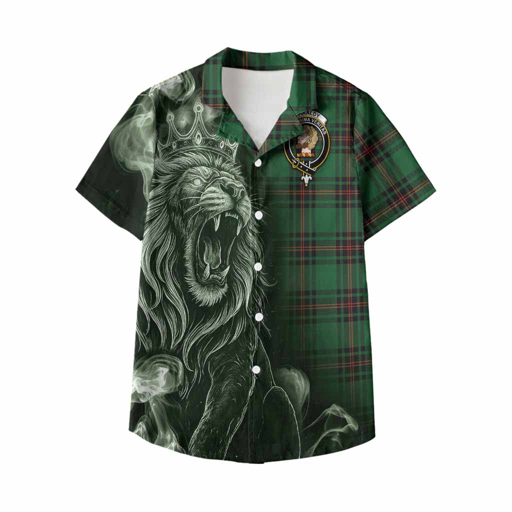 Kirkaldy Tartan Kid Hawaiian Shirt Roaring Lion Heritage