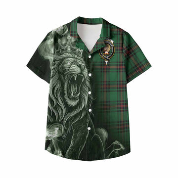 Kirkaldy Tartan Kid Hawaiian Shirt Roaring Lion Heritage