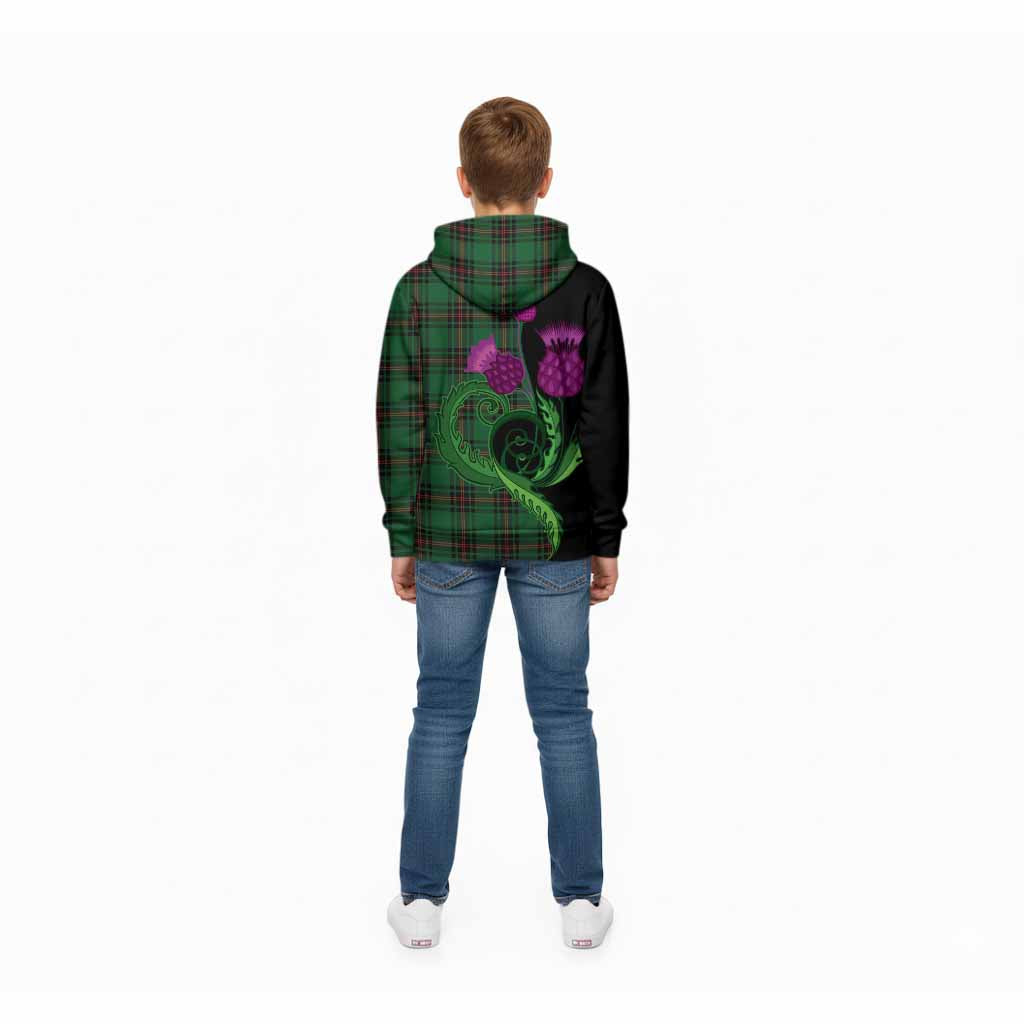 Kirkaldy Tartan Kid Hoodie Traditional Scottish Thistle