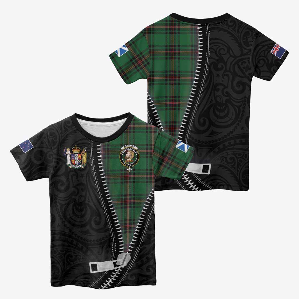Kirkaldy Tartan Kid T-shirt New Zealand Pattern Unique Zipper Stylized