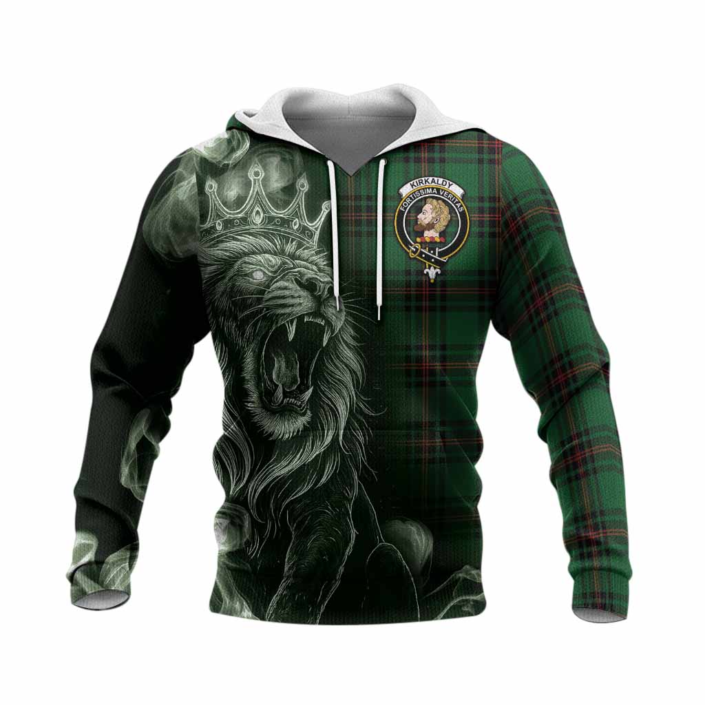 Kirkaldy Tartan Knitted Hoodie Roaring Lion Heritage