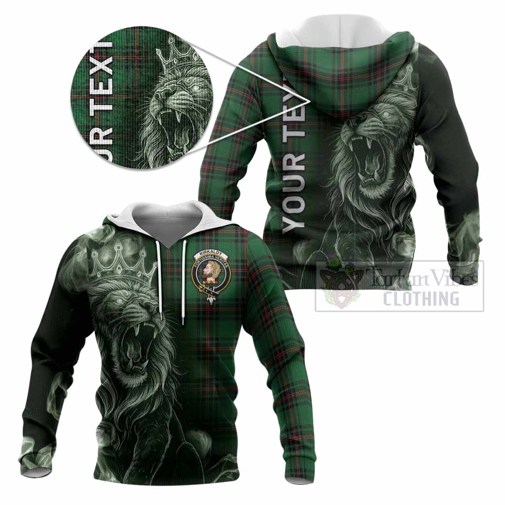 Kirkaldy Tartan Knitted Hoodie Roaring Lion Heritage