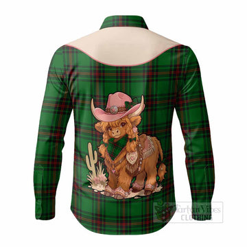 Kirkaldy Tartan Long Sleeve Button Shirts Wee Coo Cowgirl Cute Style