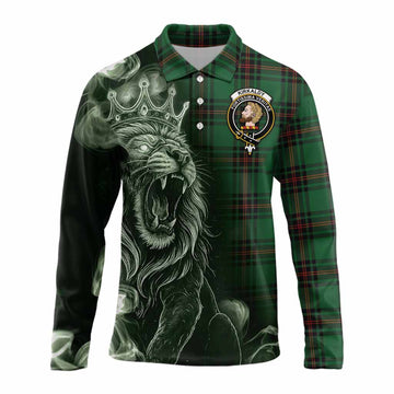 Kirkaldy Tartan Long Sleeve Polo Shirt Roaring Lion Heritage