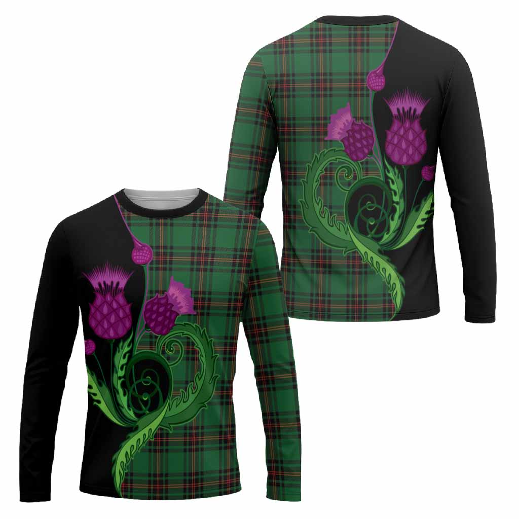 Kirkaldy Tartan Long Sleeve T-Shirt Traditional Scottish Thistle