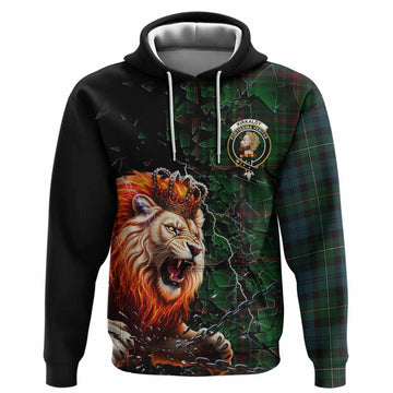 Kirkaldy Tartan Mighty Lion Hoodie Explosion Flying Pieces