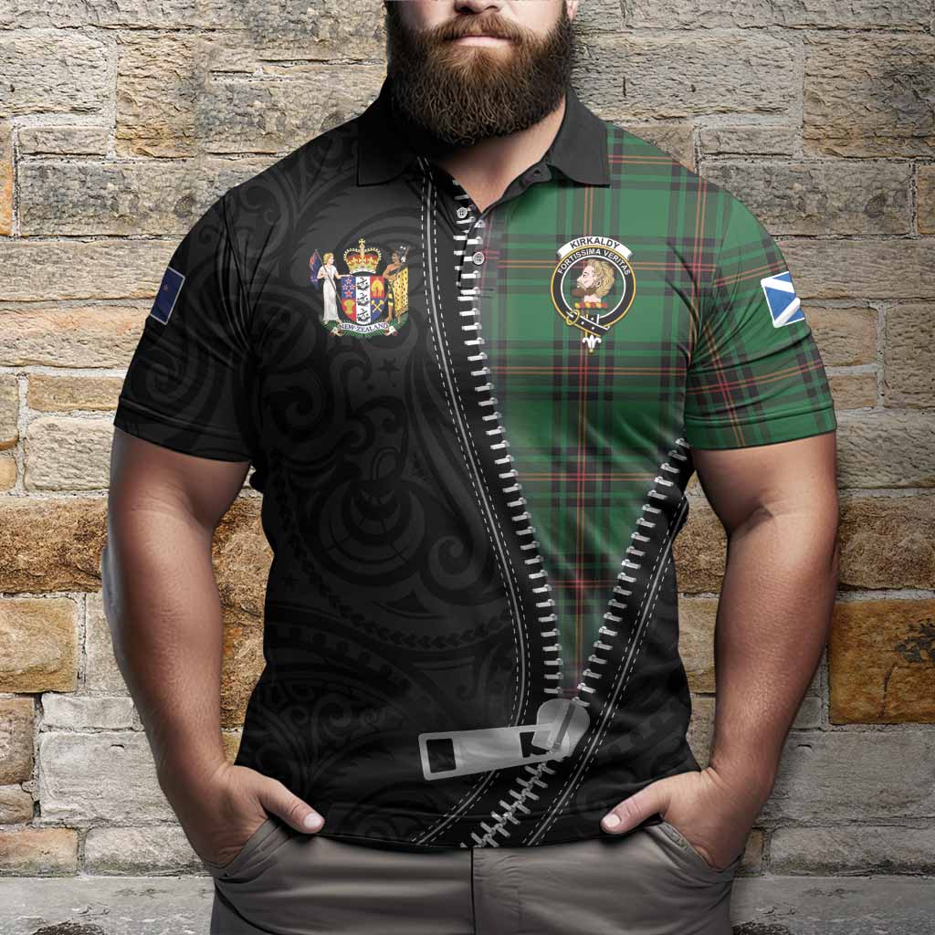 Kirkaldy Tartan Polo Shirt New Zealand Pattern Unique Zipper Stylized