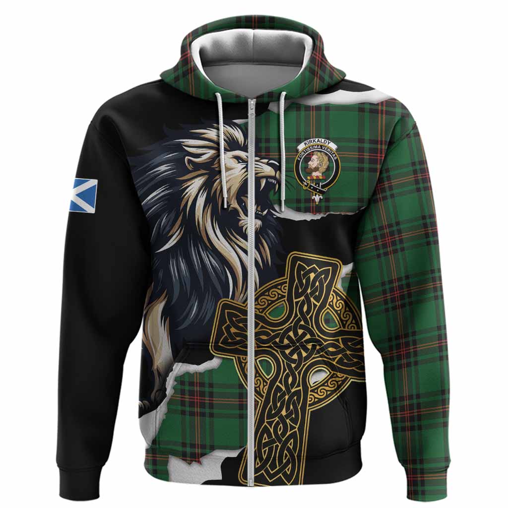 Kirkaldy Tartan Scottish Hoodie Lion Celtic Heritage